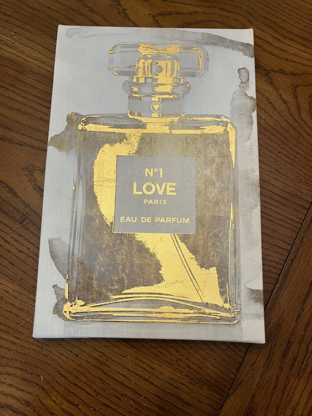 N°1 LOVE Paris Eau de Parfum Wall Art - Gold & White